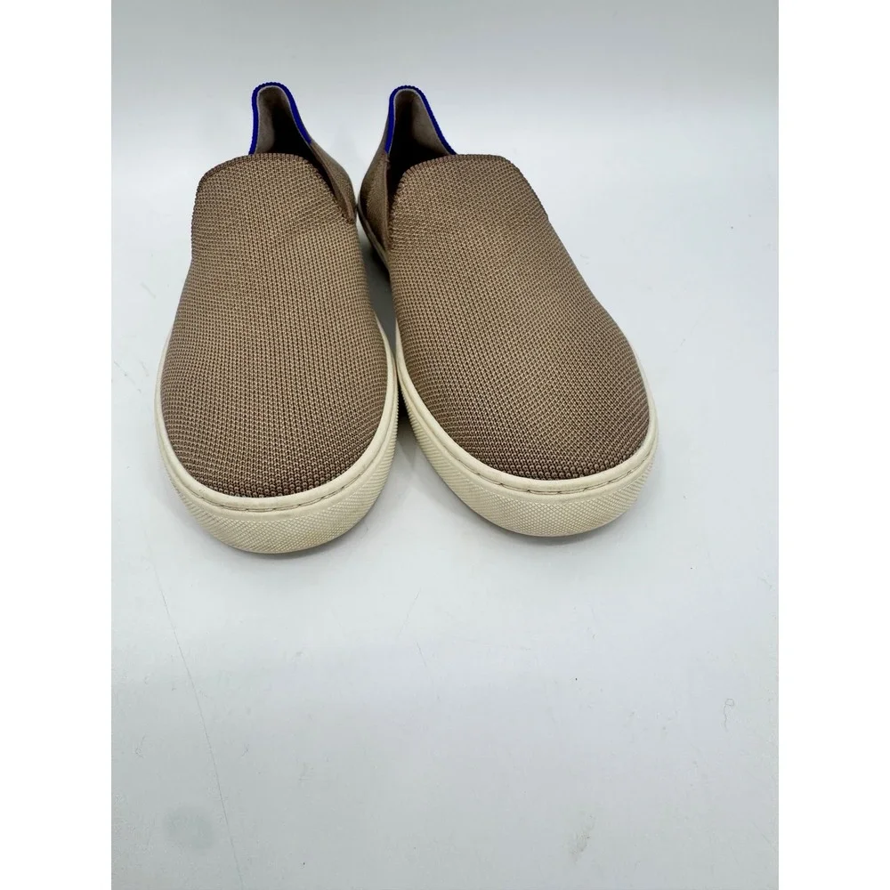 Rothy's The Sneaker Women 7 Taupe Knit Slip On Casual Sustainable Shoes